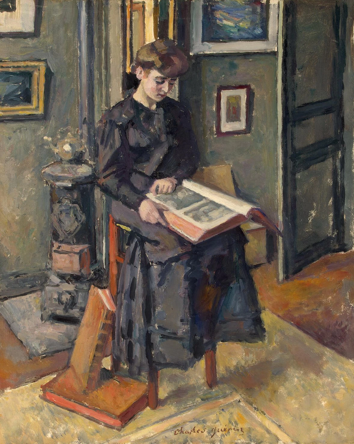 Charles Guérin - Ragazza che legge un libro 1906